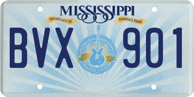 MS license plate BVX901