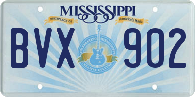 MS license plate BVX902