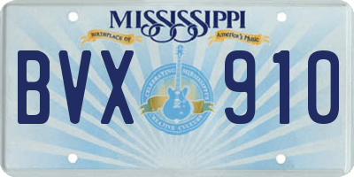 MS license plate BVX910