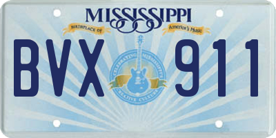 MS license plate BVX911