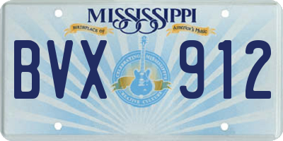 MS license plate BVX912