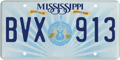 MS license plate BVX913