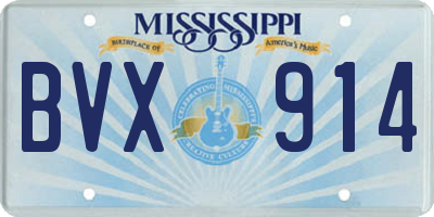 MS license plate BVX914
