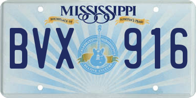 MS license plate BVX916
