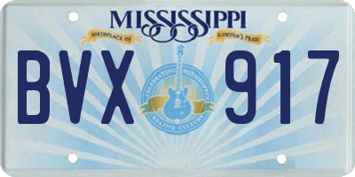 MS license plate BVX917