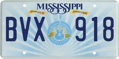 MS license plate BVX918