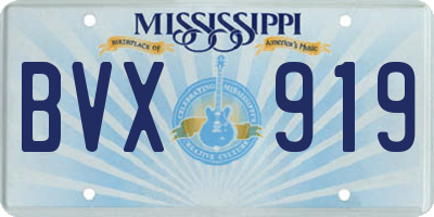 MS license plate BVX919