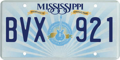 MS license plate BVX921