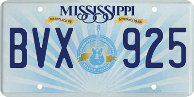 MS license plate BVX925