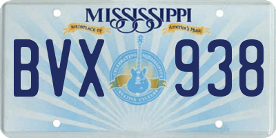 MS license plate BVX938
