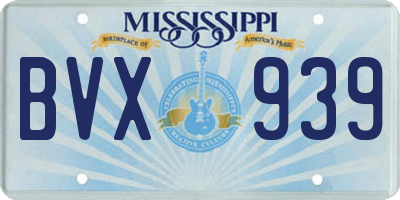 MS license plate BVX939