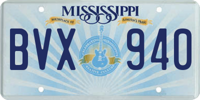 MS license plate BVX940