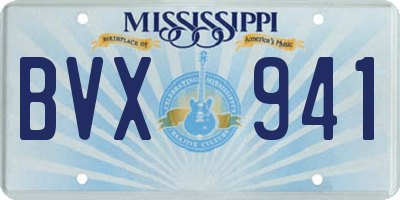 MS license plate BVX941
