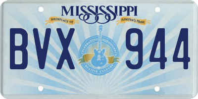 MS license plate BVX944