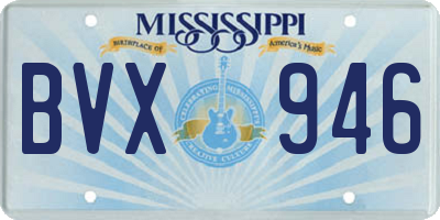 MS license plate BVX946