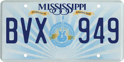 MS license plate BVX949