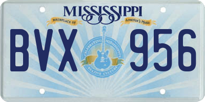 MS license plate BVX956