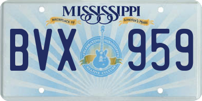 MS license plate BVX959