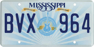 MS license plate BVX964