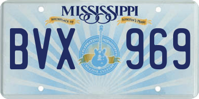 MS license plate BVX969