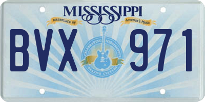 MS license plate BVX971