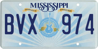 MS license plate BVX974