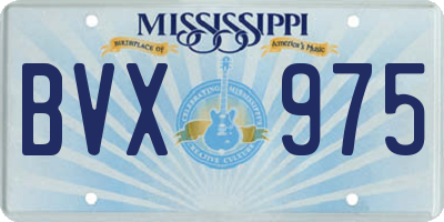MS license plate BVX975