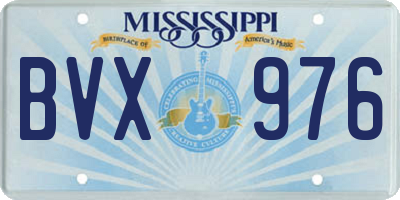 MS license plate BVX976