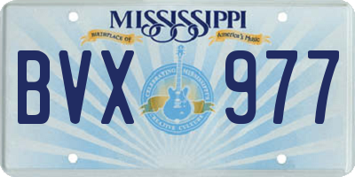 MS license plate BVX977