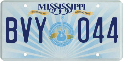 MS license plate BVY044