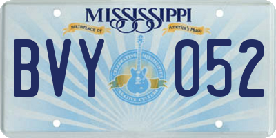 MS license plate BVY052