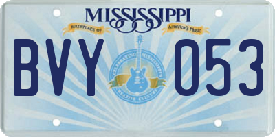 MS license plate BVY053