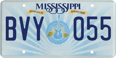 MS license plate BVY055