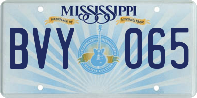 MS license plate BVY065