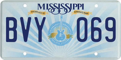 MS license plate BVY069
