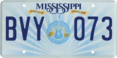MS license plate BVY073
