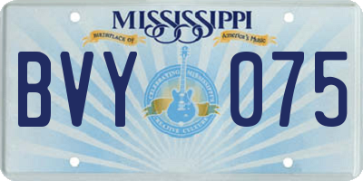 MS license plate BVY075