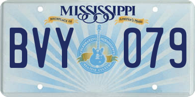 MS license plate BVY079