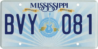 MS license plate BVY081