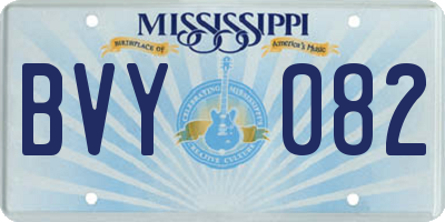MS license plate BVY082