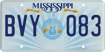 MS license plate BVY083