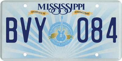 MS license plate BVY084