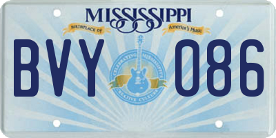MS license plate BVY086