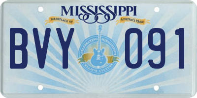 MS license plate BVY091