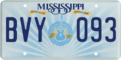 MS license plate BVY093