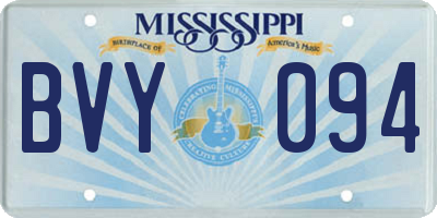 MS license plate BVY094