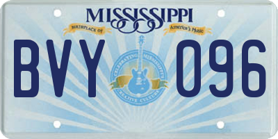 MS license plate BVY096