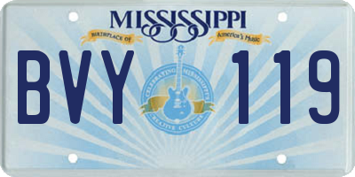 MS license plate BVY119