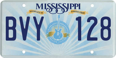 MS license plate BVY128