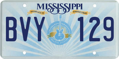 MS license plate BVY129